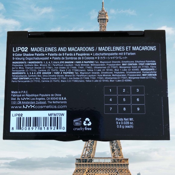 B2G2 NYX Love In Paris Palette Mattes Metallics - Picture 2 of 2